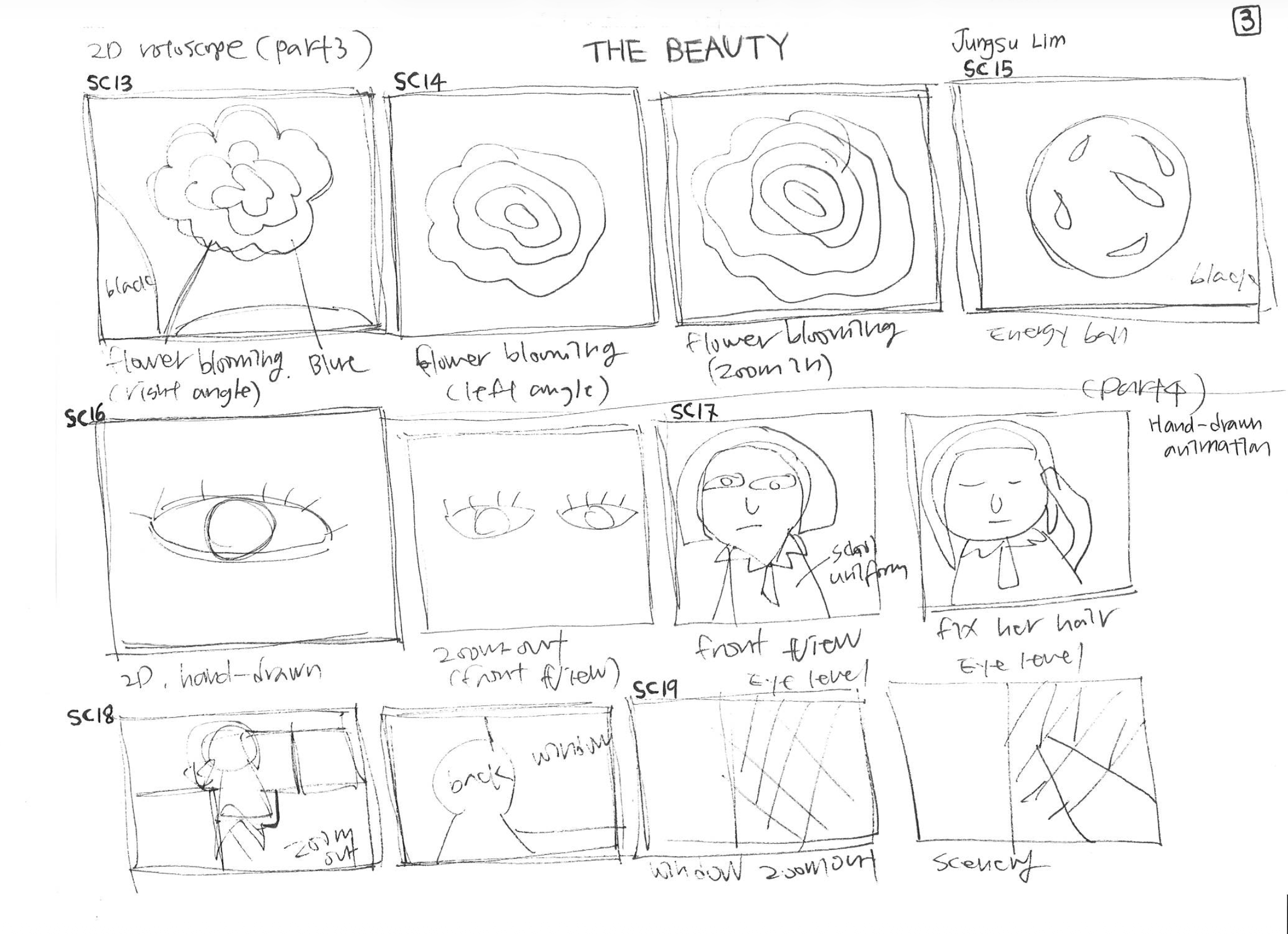 The Beauty storyboard page 3